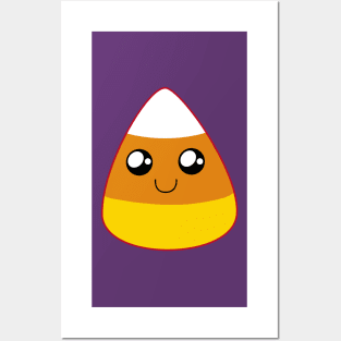 Another Cute Happy Candy Corn (Purple) Posters and Art